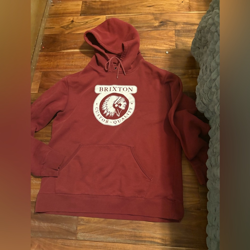 Brixton Custom Quality‎ Hoodie – Maroon / Brick Red – Unisex Fit